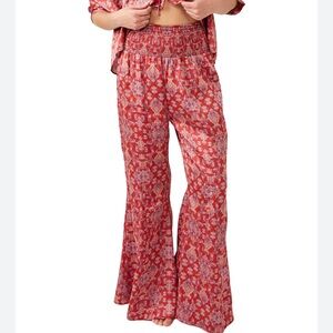 Free People Intimately Silky Misty Mornings pajama lounge wide leg pants